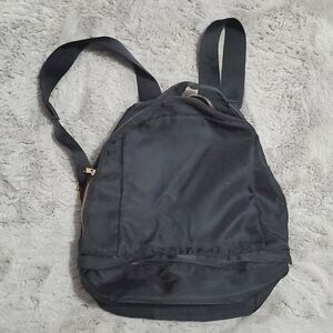 Black nylon mini backpack